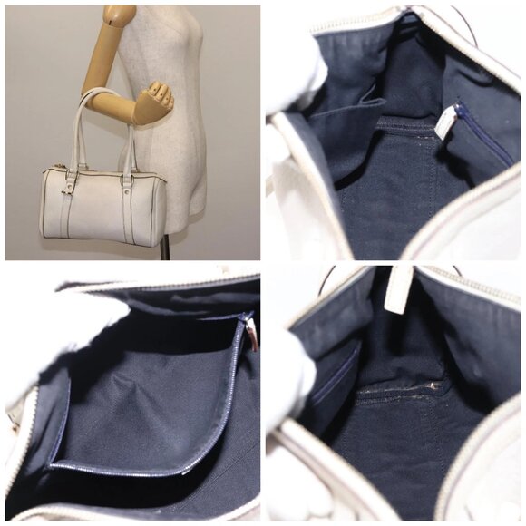 GUCCI Mini Abbey Boston Bag Leather White Gold - Picture 15 of 15